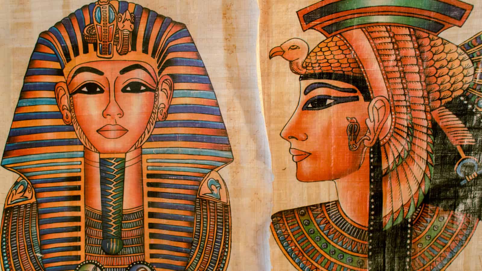 Drawing of Pharaoh and Cleopatra