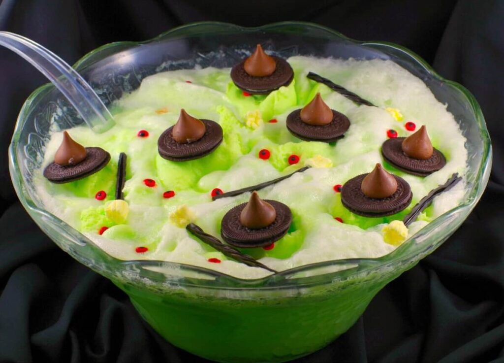 green punch with witches hats