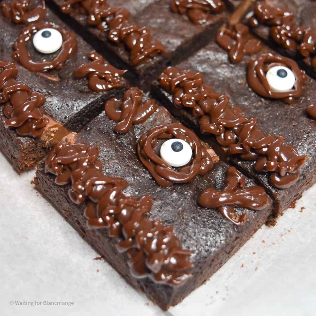 chocolate brownie with an eye